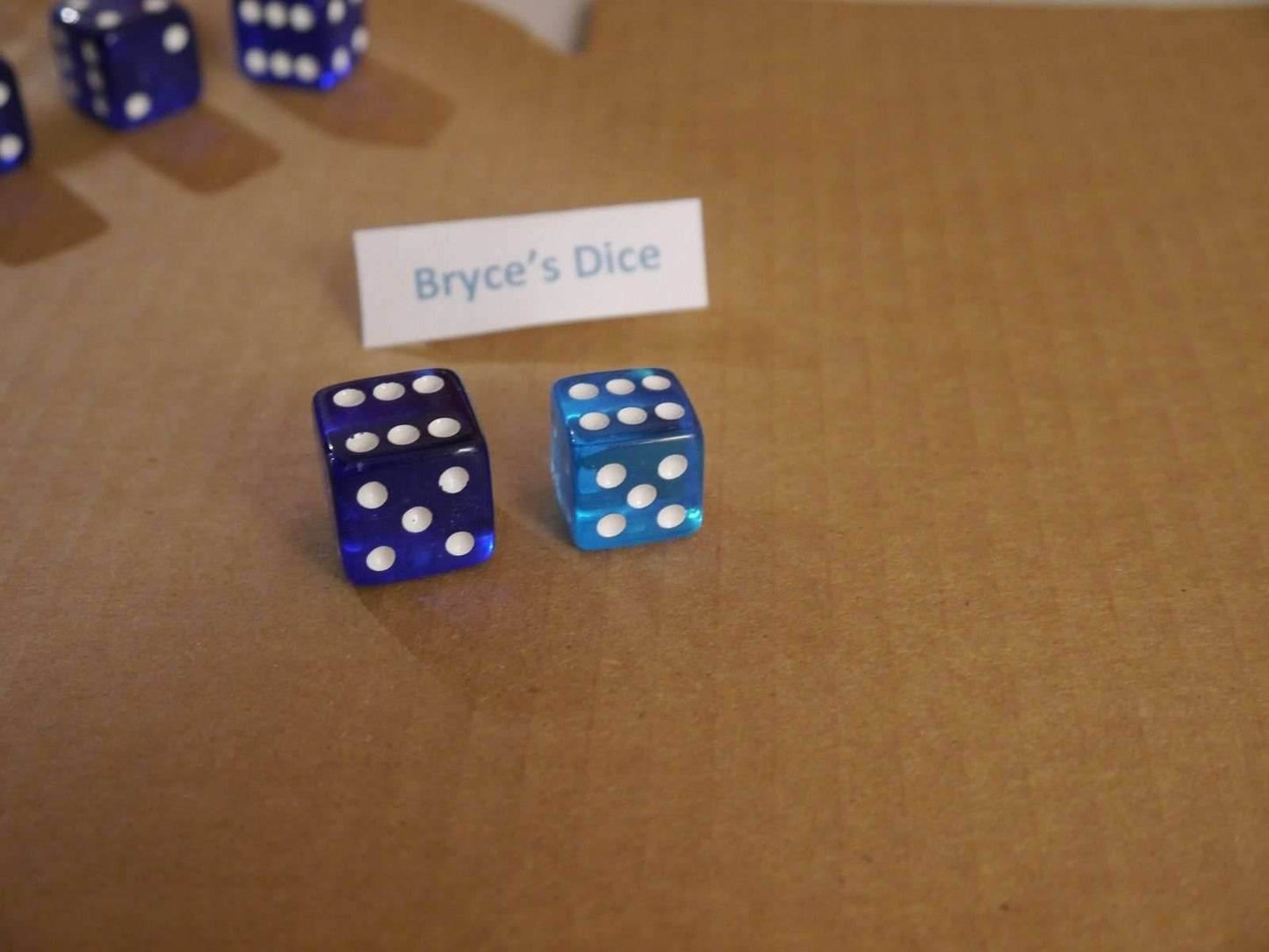 5 BRAND NEW BLUE DICE 19mm 5 Great DICE Casino PLAY Home Games Crafts BIG FUN -