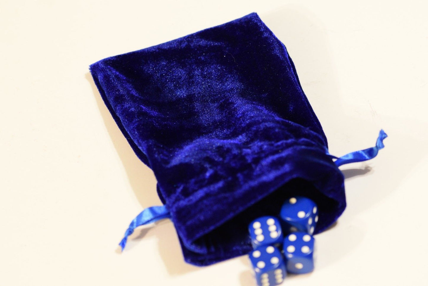 Blue Large Soft Velvet 4" x 6" Gift Bag Cards RPG Game Dice Bag Counter Pouch