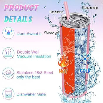 Red | The Walking Dead 20oz Skinny Tumbler