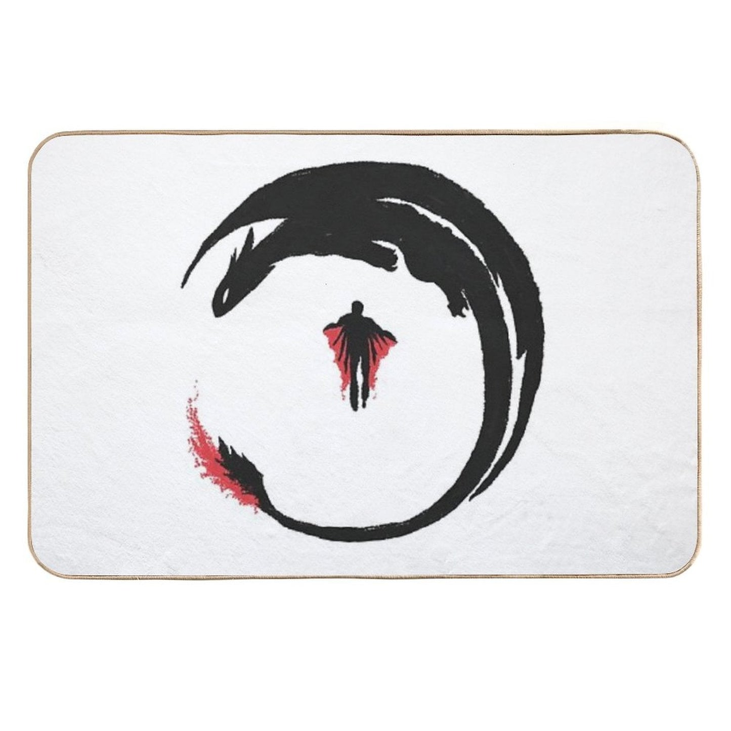 Dragon Rider Repositionable Bath Mat