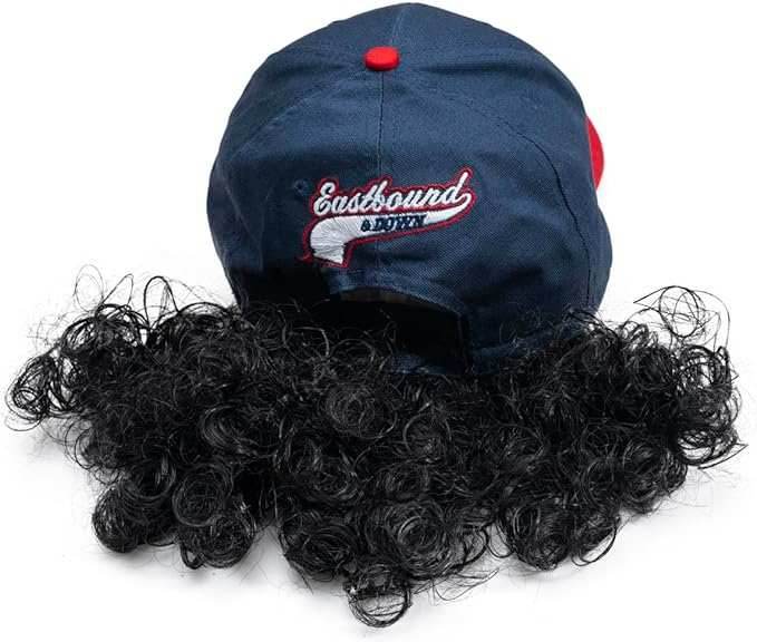 Eastbound Baseball Player 55 Powers Hat and Wig Set -