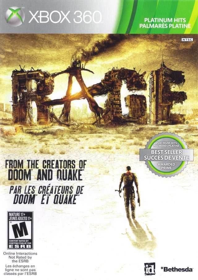 RAGE (Platinum Hits) (Xbox 360) - Game Manual Only