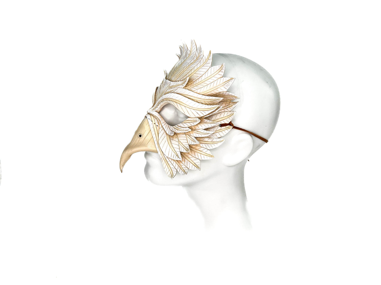 Dove Handmade Genuine Leather Mask -