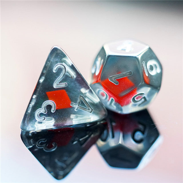 "Diamonds" Shape of My Heart 7-Dice Set
