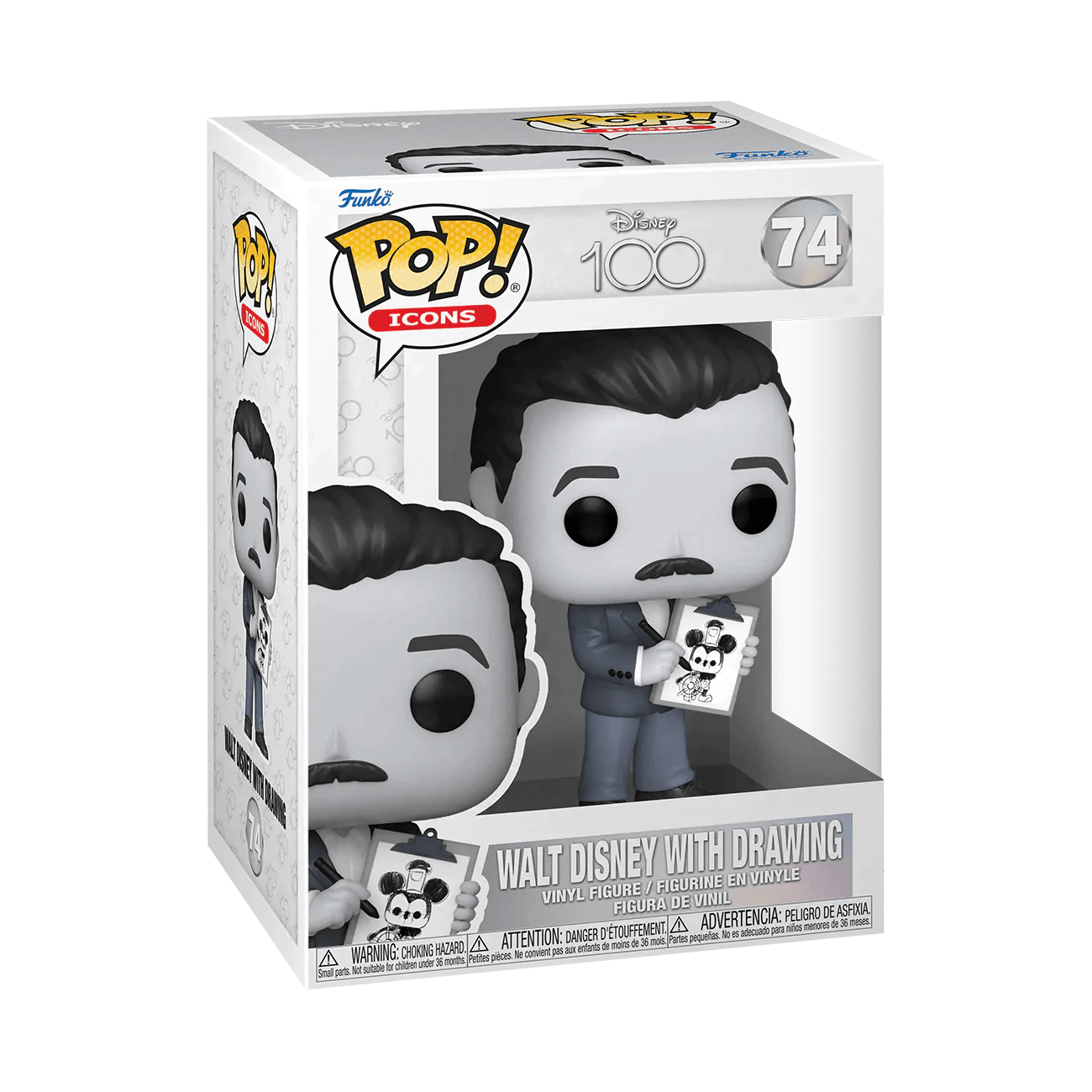 Funko Pop! Icons: Disney 100th - Walt Disney with Drawing -