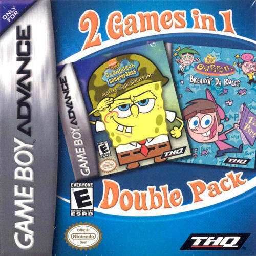 2 Games in 1 Double Pack: SpongeBob SquarePants / Fairly OddParents (Gameboy Advance) - Game Manual Only
