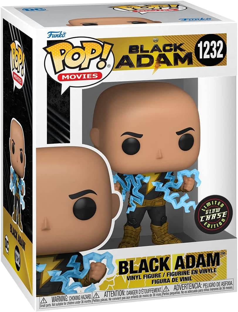 Funko Pop! Movies: Black Adam No Cape Lighting Chest GITD Chase Vinyl Figure -