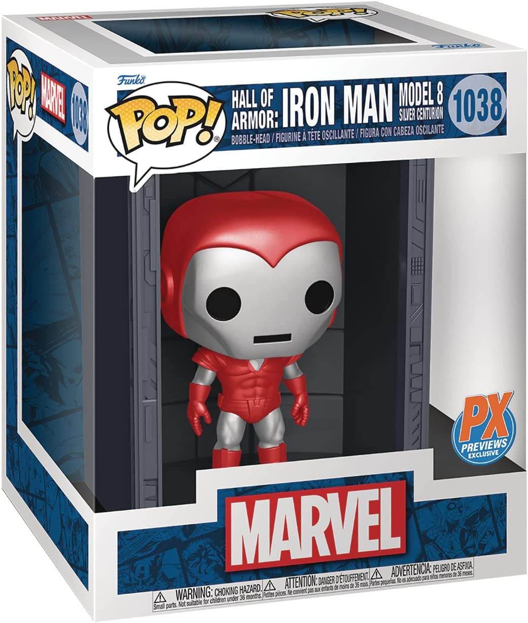 Funko Pop! Deluxe Marvel: Hall of Armor Silver Centurion PX Previews Vinyl Figure -