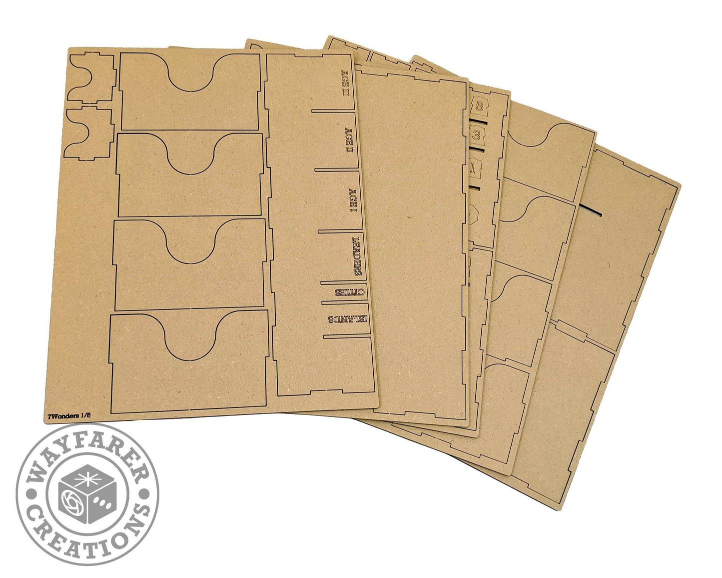 7 Wonders Board Game Organizer Insert -