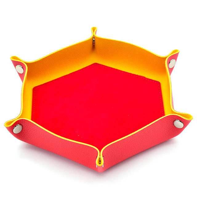 Red/ Yellow Hex Foldable Flannel Tray -