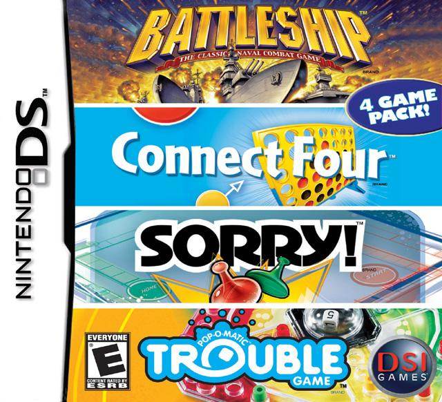 Battleship/Connect Four/Sorry/Trouble (Nintendo DS) - Game Manual Only
