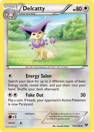 Delcatty 105/146 - XY Base Set Reverse Holofoil