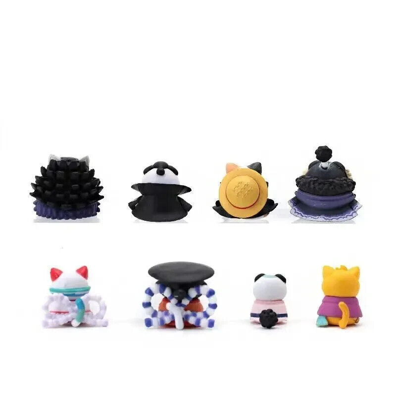 8 Pcs Set One Piece Wano Figure, Kaido Jimbe Oden Kawaii Figurine, Anime 1.5 in