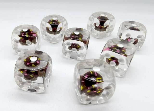 Chocolate Donut Pipped d6 16mm (Custom Dice) *Sold per die -