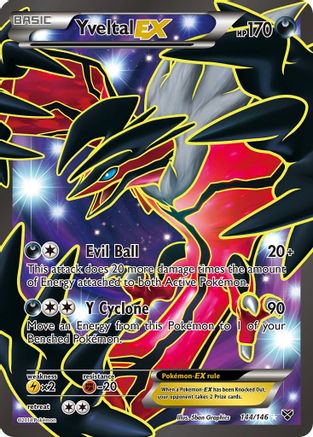 Yveltal EX (Full Art) 144/146 - XY Base Set Holofoil