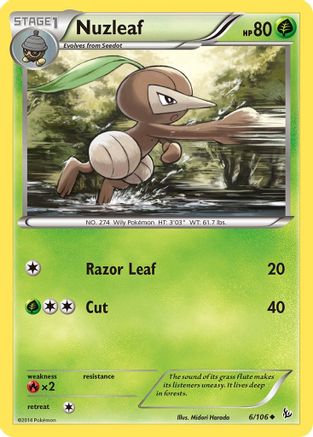 Nuzleaf 006/106 - XY Flashfire Reverse Holofoil