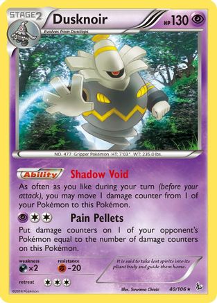 Dusknoir 040/106 - XY Flashfire Reverse Holofoil