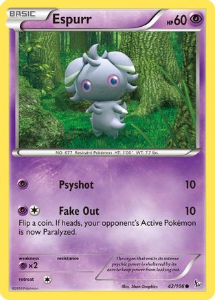 Espurr 042/106 - XY Flashfire Reverse Holofoil