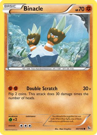 Binacle 048/106 - XY Flashfire Reverse Holofoil