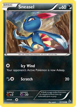 Sneasel 051/106 - XY Flashfire Reverse Holofoil