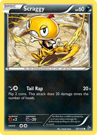Scraggy 058/106 - XY Flashfire Reverse Holofoil