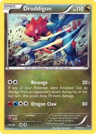 Druddigon 070/106 - XY Flashfire Holofoil