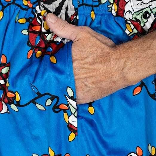 Yoda Grogu Lights Blue Lounge Pants - S