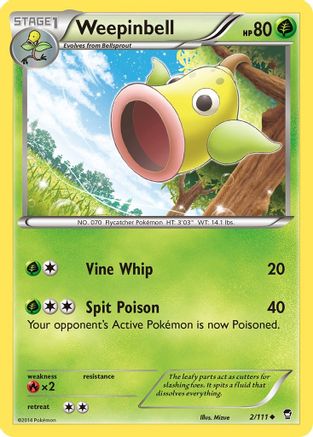 Weepinbell 002/111 - XY Furious Fists