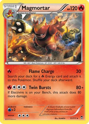 Magmortar 011/111 - XY Furious Fists Reverse Holofoil