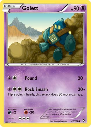 Golett 042/111 - XY Furious Fists Reverse Holofoil