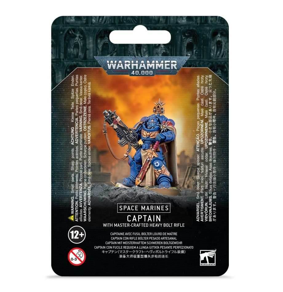 Warhammer 40K: Space Marines - Captain with Master-crafted Heavy Bolt Rifle -