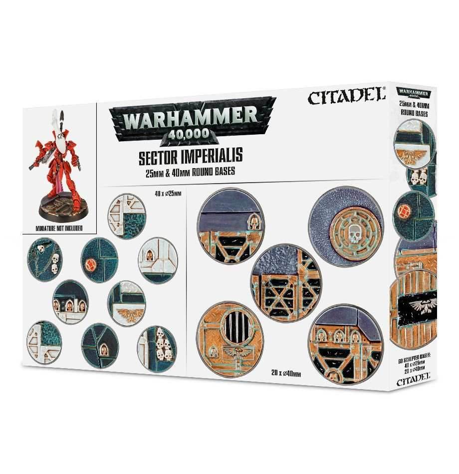 Warhammer 40K: Sector Imperialis - 25 & 40mm Round Bases -