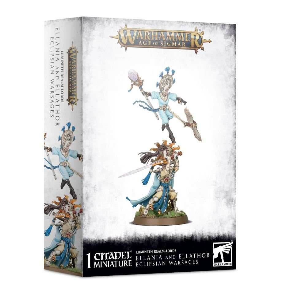 Warhammer: Lumineth Realm-lords - Ellania and Ellathor, Eclipsian Warsages -