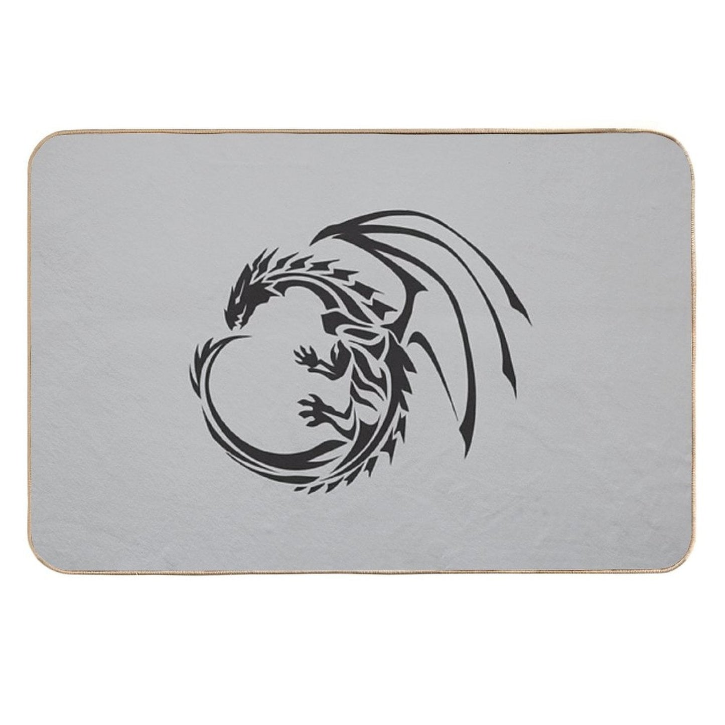 Color Art Black Dragon Easy Maintenance Bath Mat