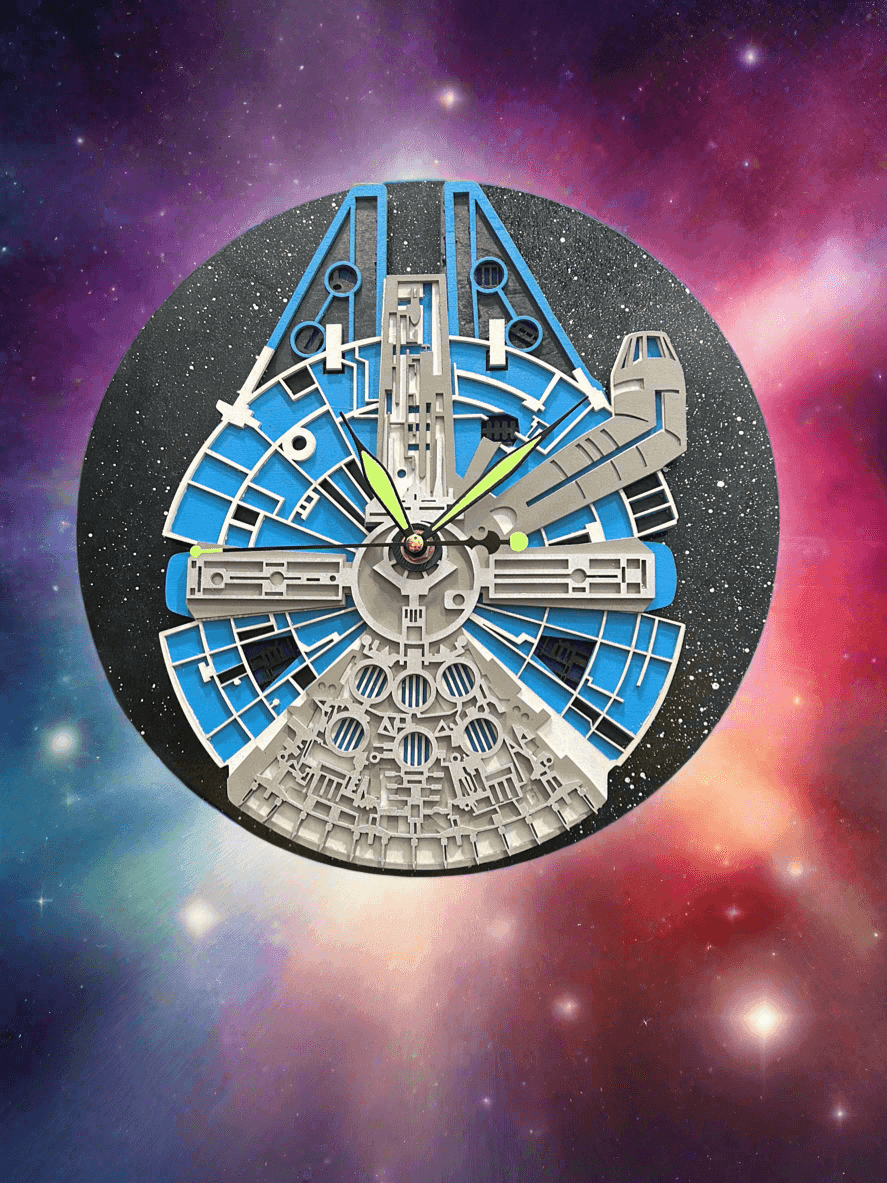 Layer Millennium Falcon Clock -
