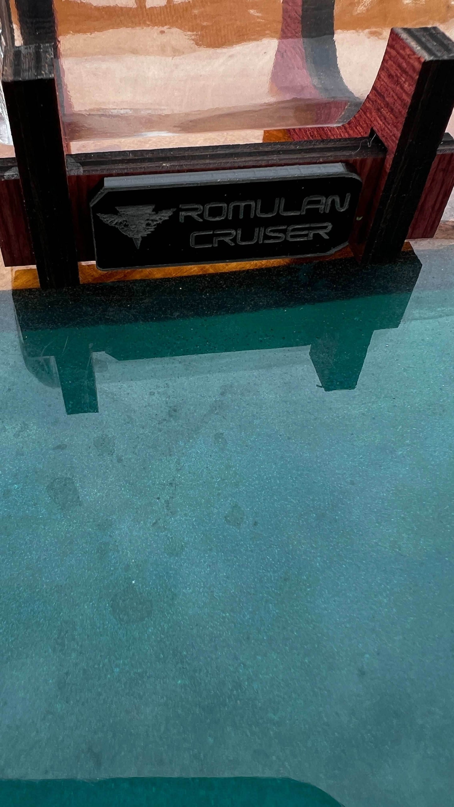 Star Trek Romulan Cruiser Cloaked in a Shot Bottle -