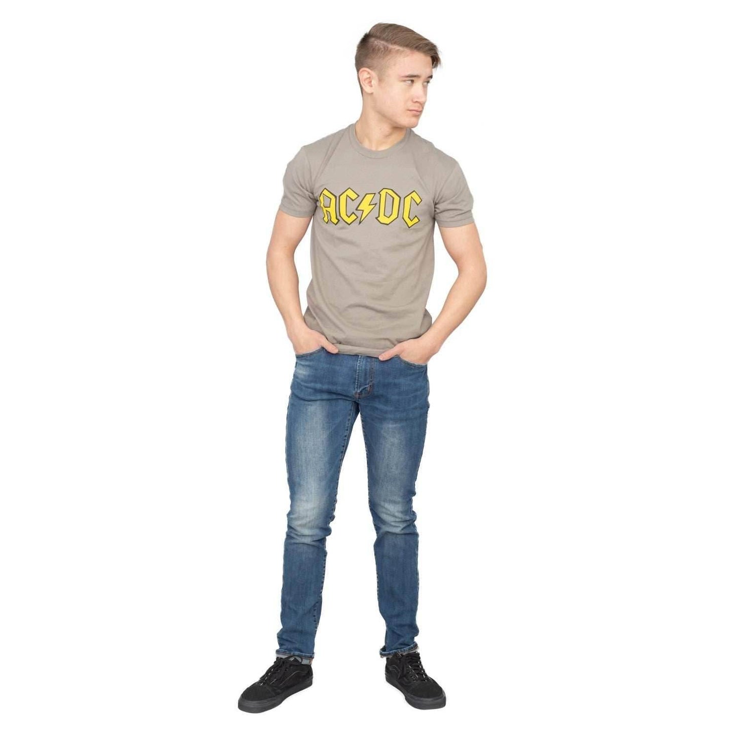 1990s Music TV Cartoon Dude Costume Set AC/DC Shirt - S