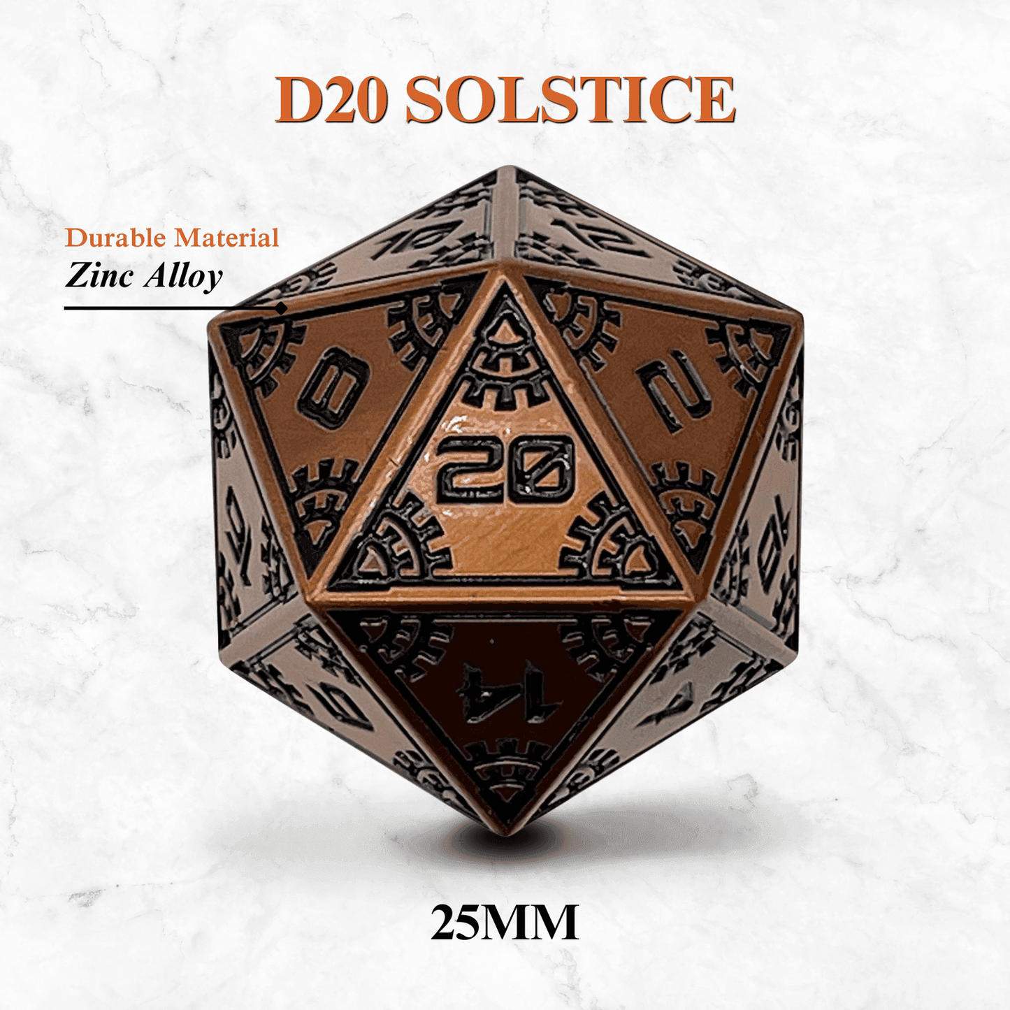 Space Dice Meteor Runestones™ - 25mm D20 - Solstice -