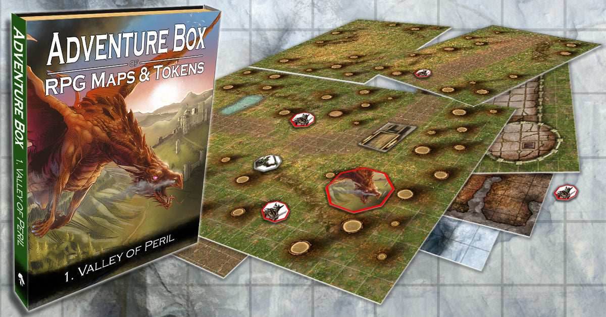 Box of Adventure: Valley of Peril - RPG Maps & Tokens -