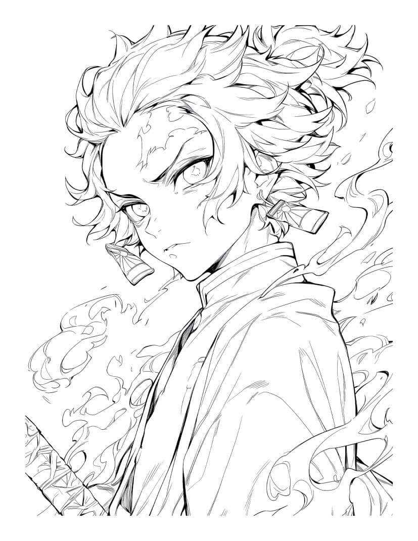 Anime Action Stars Coloring Book Vol 1 | 60 Pages | Teens & Adults