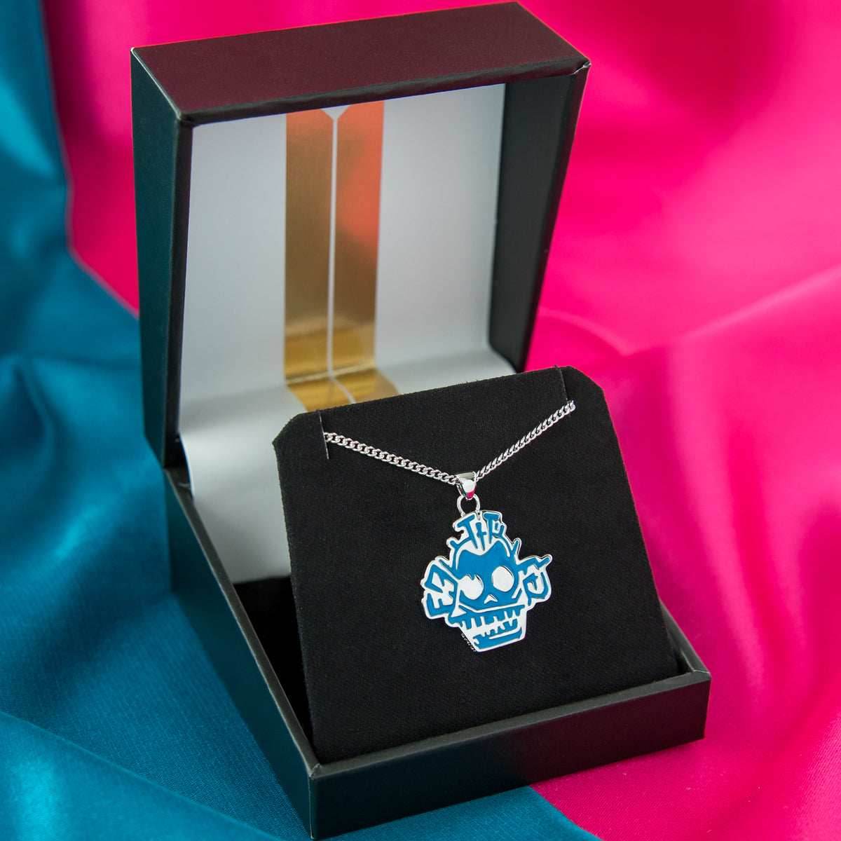 League of Legends X RockLove ARCANE Jinx Blue Monkey Necklace -