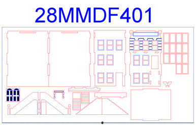 28mm "Brownstone" Row House (MDF) - 28MMDF401