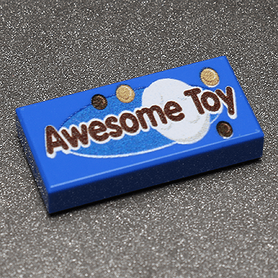 B3 Customs® Awesome Toy - Custom Printed 1x2 Tile -