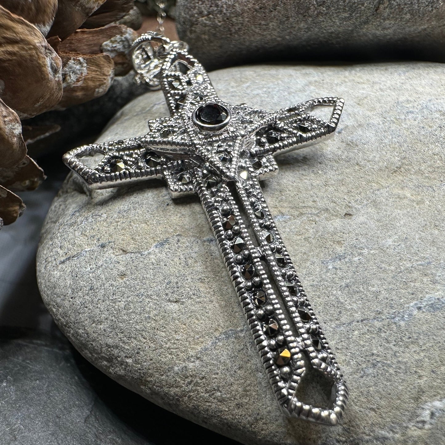 Open Weave Celtic Cross Necklace