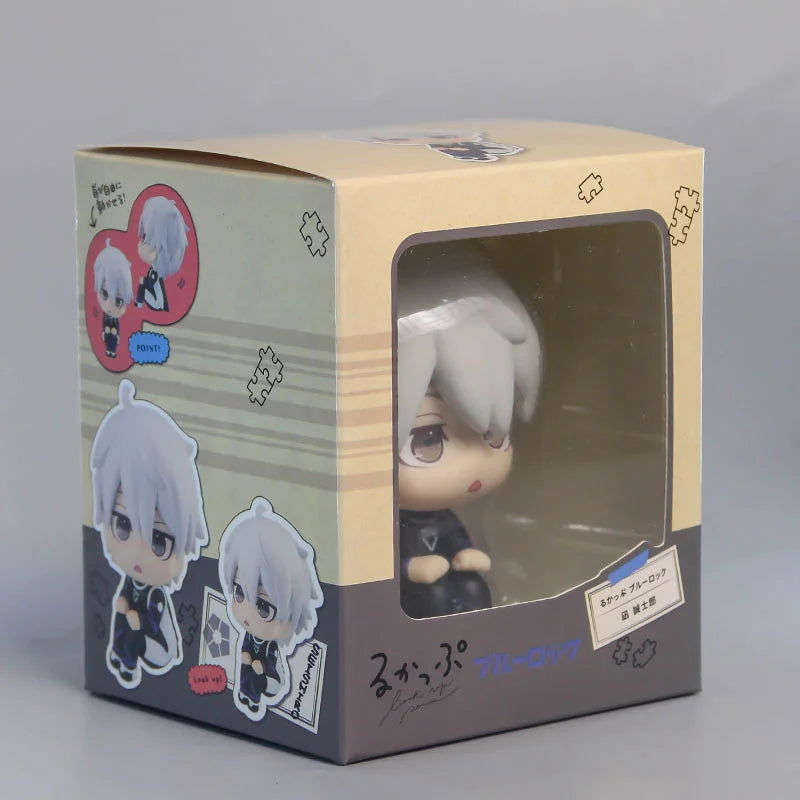 BLUE LOCK Cute Mini Figurines, Isagi Yoichi Chigiri Hyoma Nagi Seishiro Action Figures, Kawaii PVC Toys for Collector 10cm