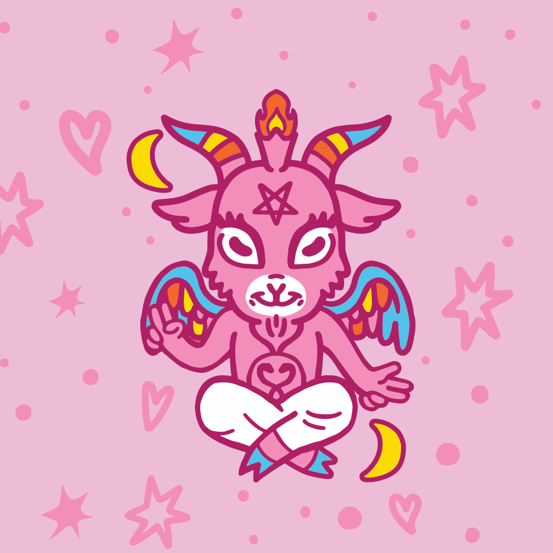 Cute Baphomet Ankle Socks -