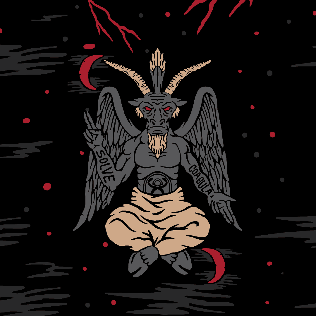 Evil Baphomet Ankle Socks -