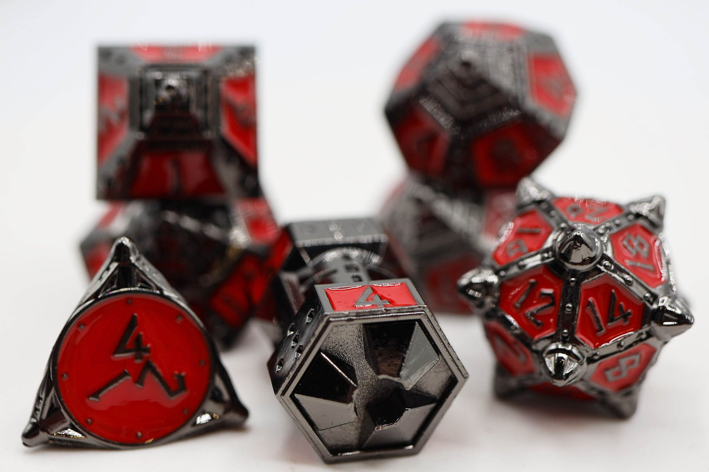Dice 51: Blood Moon - Metal RPG Dice Set -