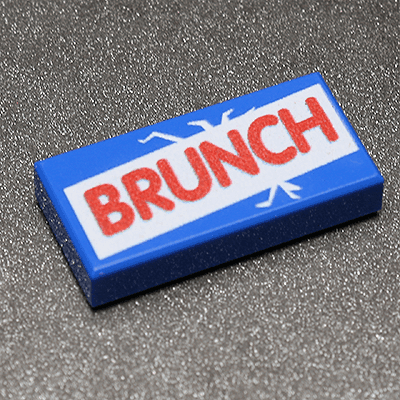 Brunch - B3 Customs® Printed 1x2 Tile -