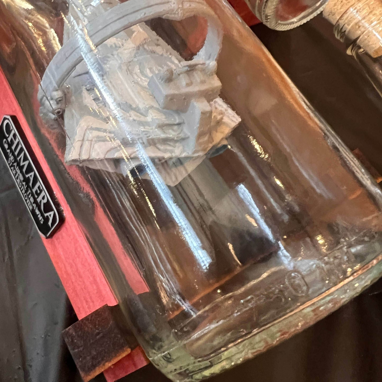 Star Wars Star Destroyer Chimaera in a Wine Bottle - With Stand